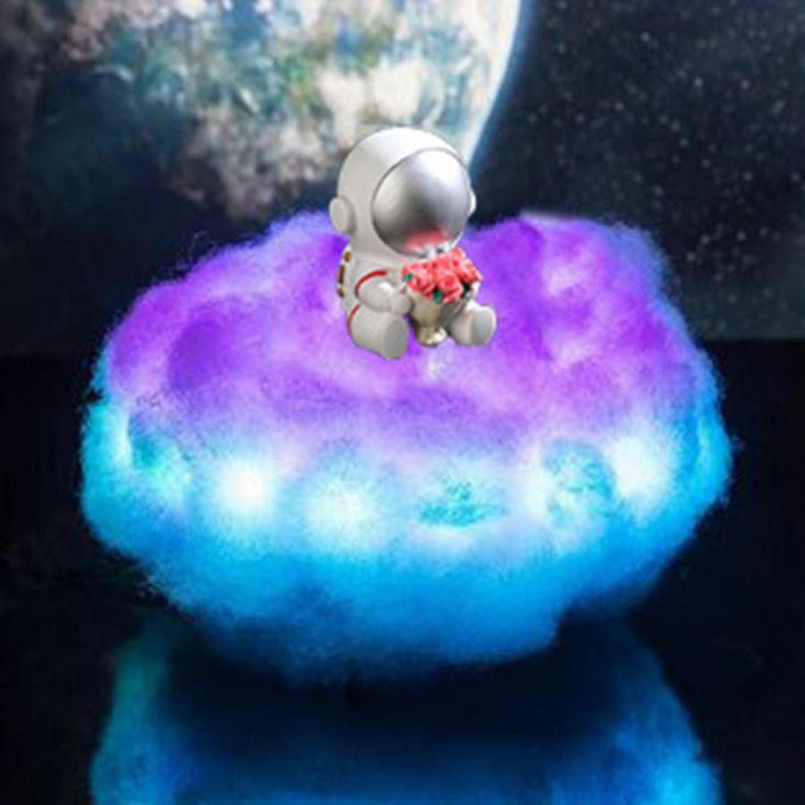 LED宇宙飛行士のおもちゃのナイトライトUSB充電式雲デスクベッドサイドフラワー