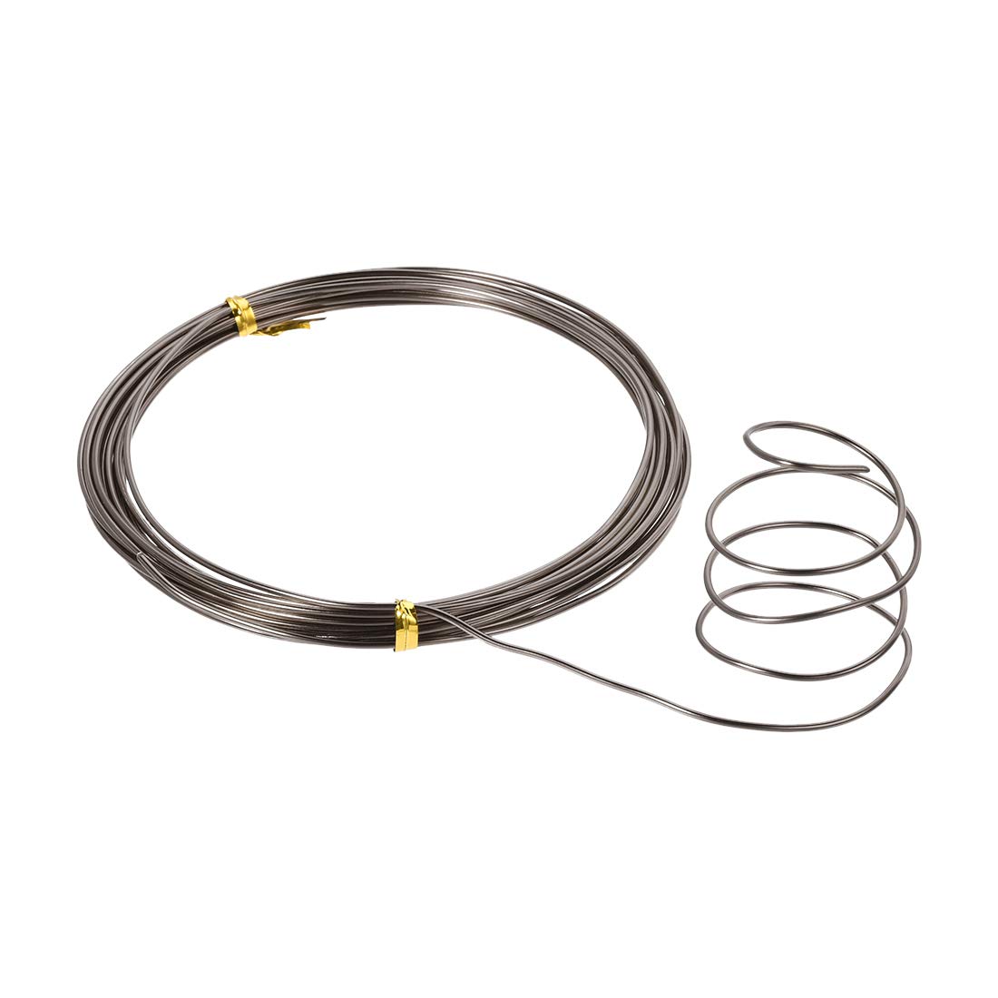 T アルミ線 5 M 1.5mm径 柔軟な金属線 DIYアートクラフト用 ブラウン