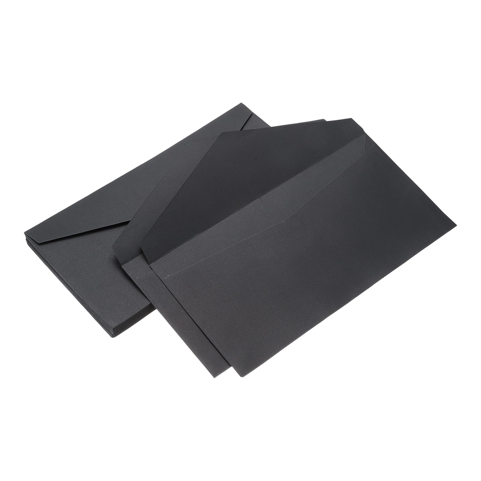 T 25パックのエンベロープ ヴィンテージ文房具 エイジドペーパー 黒エンベロープ レター 招待状 結婚式用-8.7x4