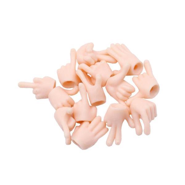 ミニチュアドール ハンドモデル 交換用アクションフィギュア ドール用 ごっこ遊び ピンク