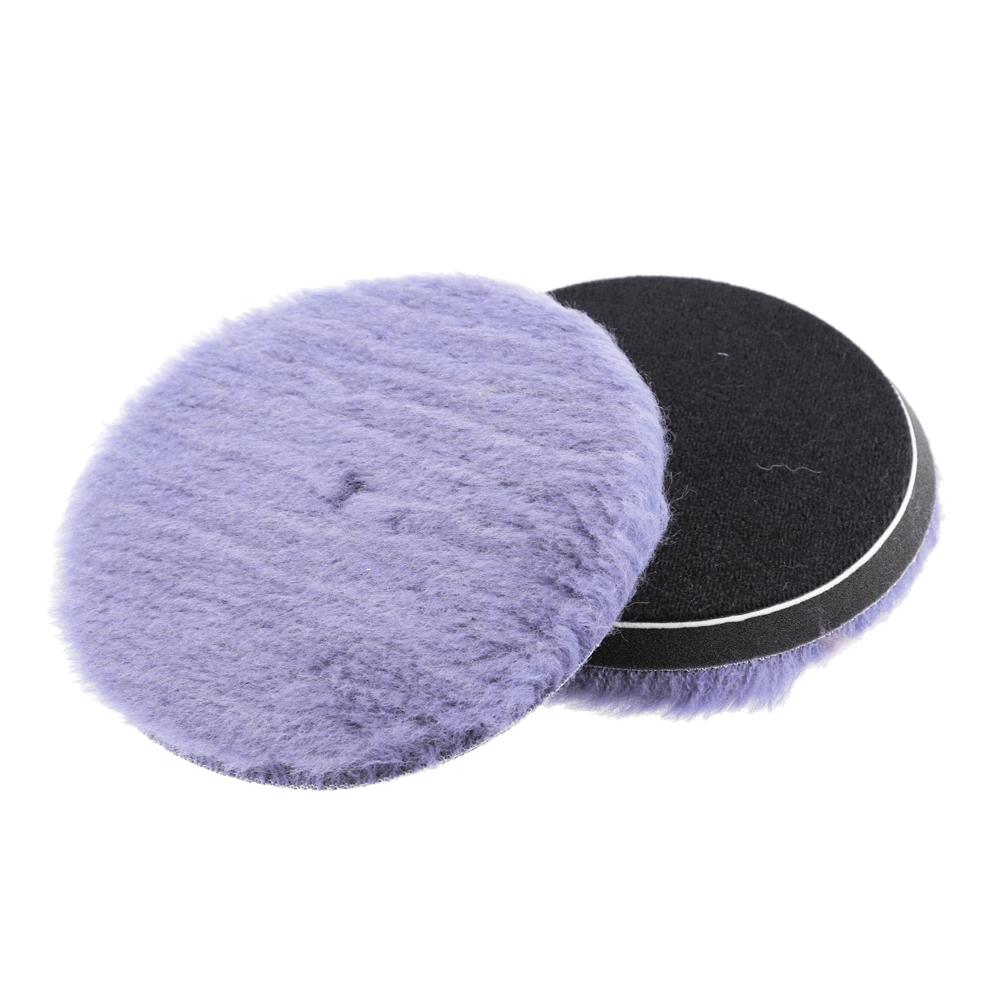 T スポンジバフパッド フェイクウール 車のホイール用 190mm 180mm パープル 2個