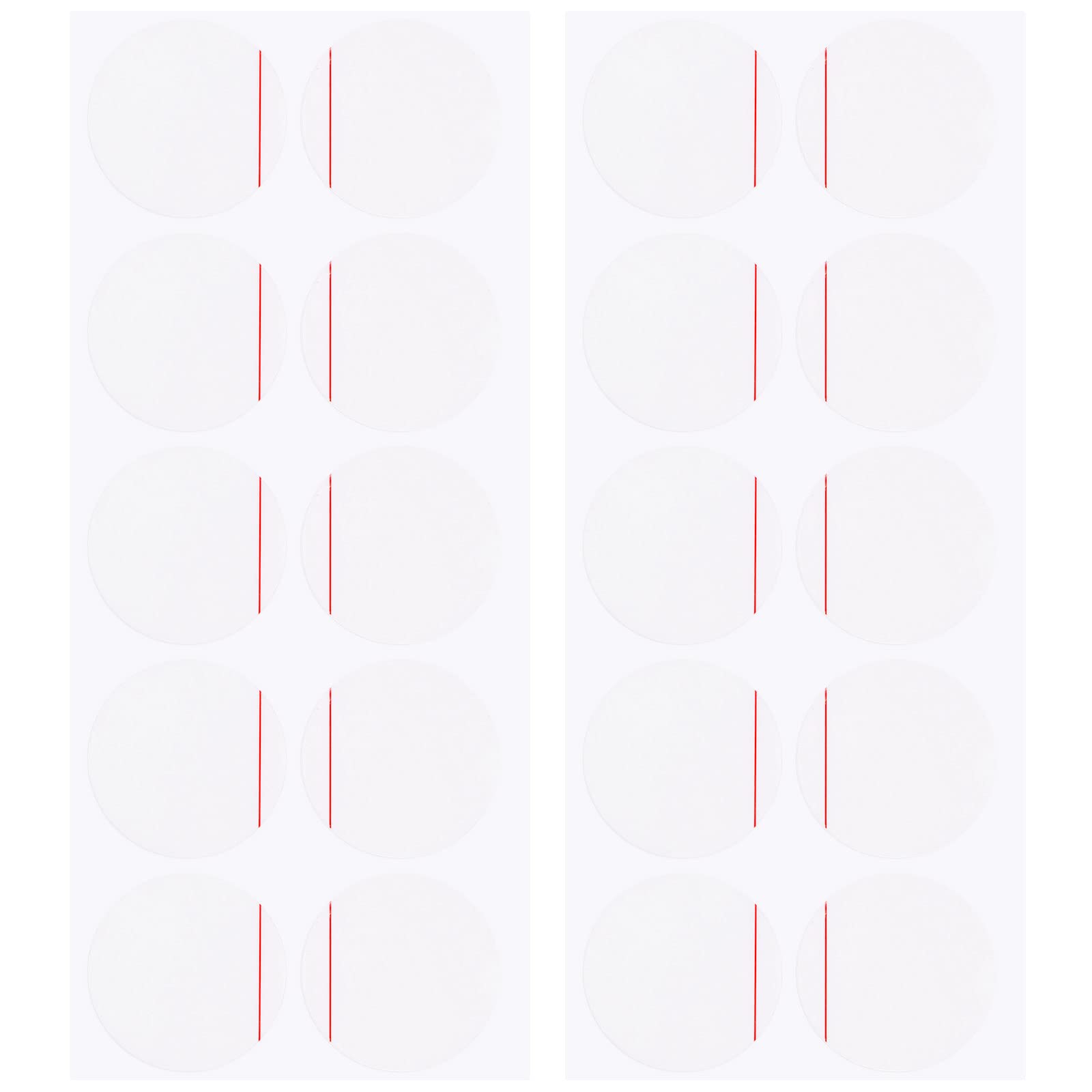 T 時計ケース用保護スリーブ 腕時計バックカバー 時計バック保護フィルム レッドライン PE 時計用裏蓋保護具 32mm 20枚入り