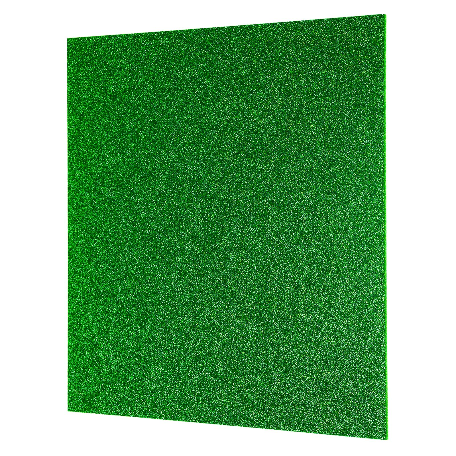T グリッターアクリルシート 光沢 PMMA 蛍光プラスチックシート 押し出し半透明ブ ランク DIY アートクラフト レー ザーカット&彫刻用 緑 厚さ0.3 cm 30 x 30 cm 1個