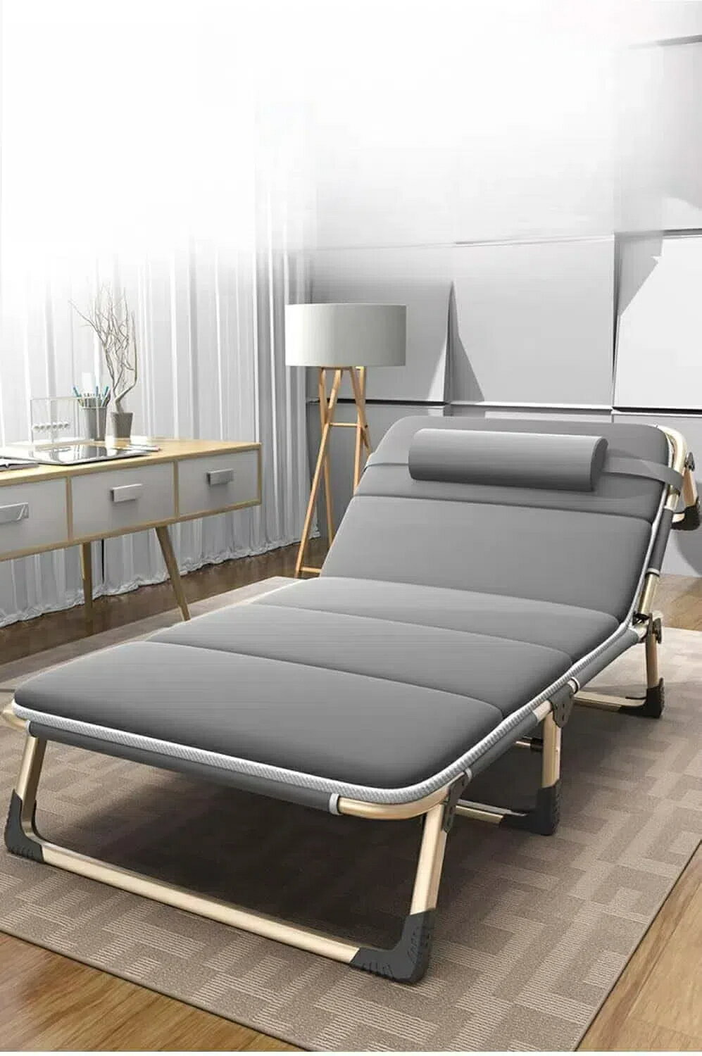 リクライニングチェア 折り畳み 一人用 無重力チェア リラックスチェア フットレスト付 5段階調整 背付..