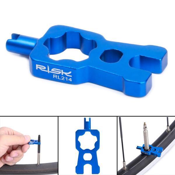 4イン1バルブコアリムーバーツールポータブルアルミニウム合金バルブコアリムーバルMTB自転車タイヤ用バルブコアレンチチューブレスタイヤ(3.0)