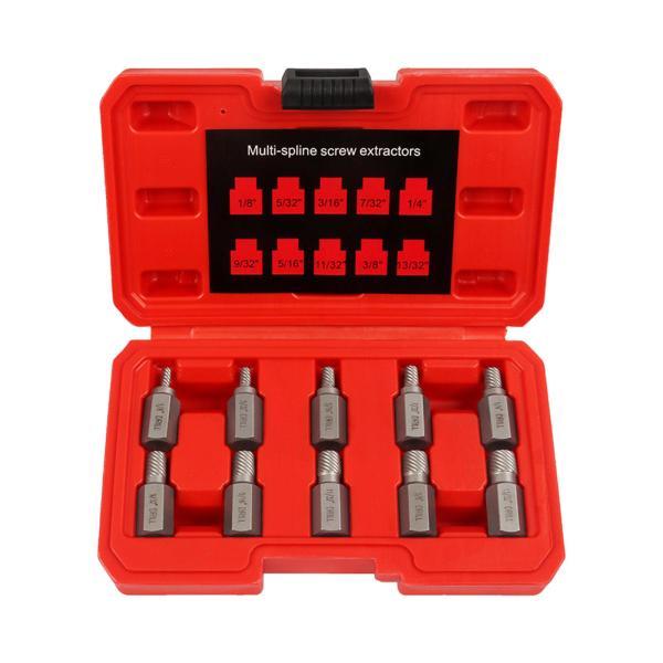 ネジ抽出器セットボルトナット抽出器セット六角頭簡単アウト高硬度錆びたネジ取り外しツール破損したネジ抽出器