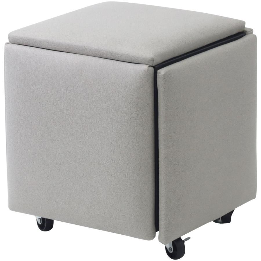 スツール おしゃれ 5in1 収納 5脚 椅子 イス キューブスツール スタッキングチェア ソフトスツール チェア 正方形 インテリア 家具 訳あり