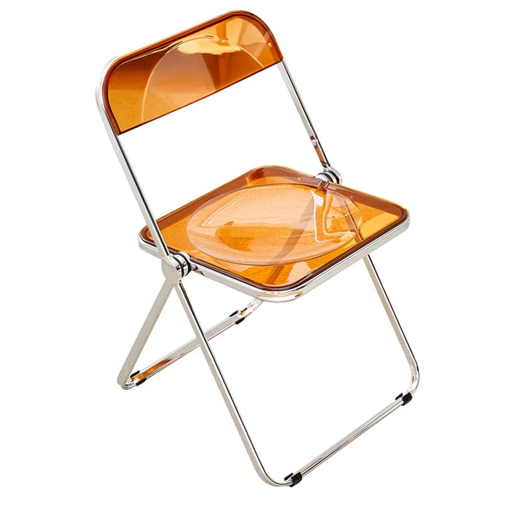 パイプ椅子 透明 折りたたみ椅子 クリアチェア スタッキングチェア 会議椅子 軽量 省スペース 室内 屋..