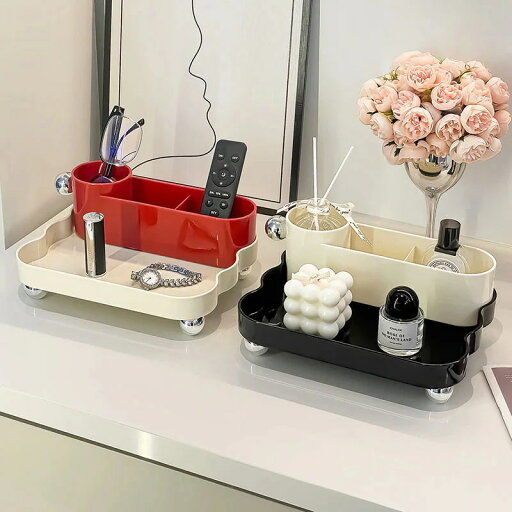 ins風 高級 デスクトップ 格を分け 整理し 収納 ボックス 雑物 化粧品 レッド ブラック 2色 家庭用 収納ケース ins風 高級 デスクトップ 格を分け 整理し 収納 ボックス 雑物 化粧品 レッド ブラック 2色 家庭用 収納ケース
