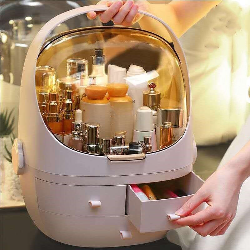 メイクボックス コスメボックス 化粧品収納 多機能 持ち運び 小物入れ 防塵 防水 美容 大容量 卓上収納..