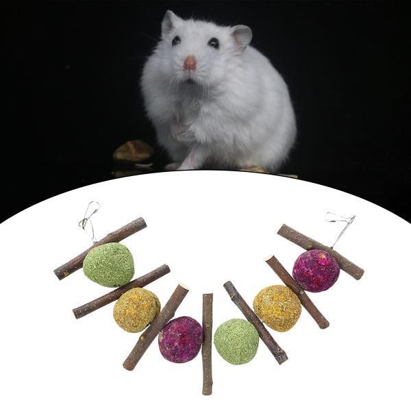 モルモットかみ傷歯が生えるおもちゃ小さなペットウサギハムスターチンチラペットグラスボールブランチモルチュープレイ歯が生えるおもちゃ