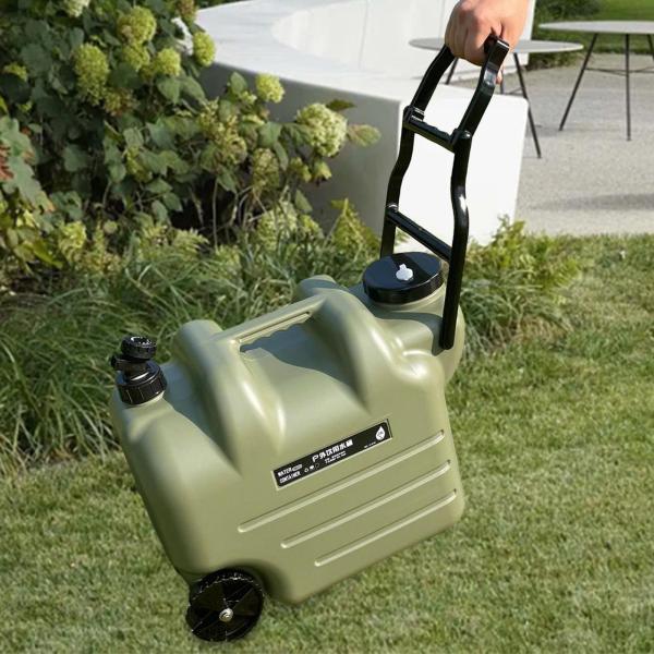 楽天Terapower水コンテナ 車輪付き 28L 水貯蔵キャリア キャンプ アウトドア ピクニック用 グリーン