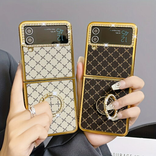 チェック柄印刷 Samsung Zflip3/4/5 折りたたみ式電話ケースに適しています チェック柄印刷 Samsung Zflip3/4/5 折りたたみ式電話ケースに適しています