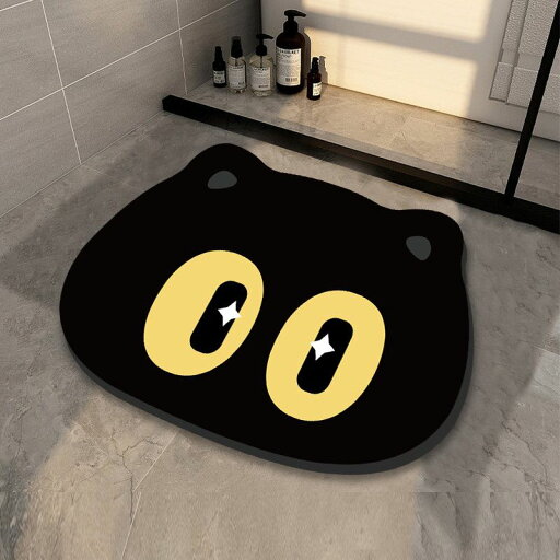 トイレカーペット バスマット黒猫キャラクタートイレマット洗面台トイレマット吸水速乾 トイレカーペット バスマット黒猫キャラクタートイレマット洗面台トイレマット吸水速乾