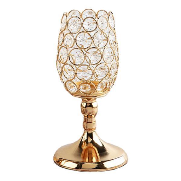 Terapowerのクリスタルキャンドルホルダーゴールデン奉納燭台スタンドアニバーサリーイベントS｜アングル2