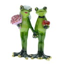結婚式のカエルの庭の像 樹脂の置物 装飾品 テーブルのセンターピース ギフト ヤード 動物の彫刻 裏庭、ポーチ、パティオ、、自宅用