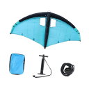 インフレータブル サーフィン ウィング ハンドヘルド サーフ セイル カイトボード サーフィン スノー スキー用 ブルー