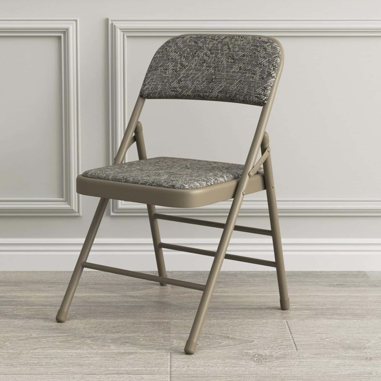 折り畳みダイニングチェア 食卓椅子 クッション付き パイプ椅子 コンパクト収納 在宅勤務 オフィス 会議用 ミーティングチェア 背付き