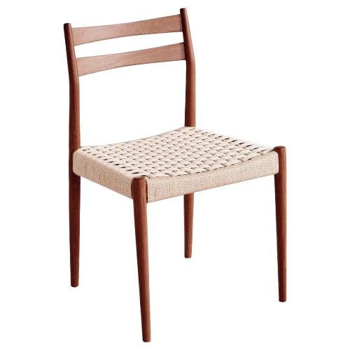 おしゃれな藤のダイニングテーブルとチェア北欧モダンシンプル