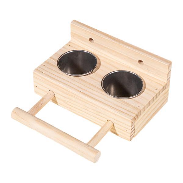 オウムケージフィーダーウォーターボウルオウム餌皿カップラブバードセキセイインコ用2グリッド