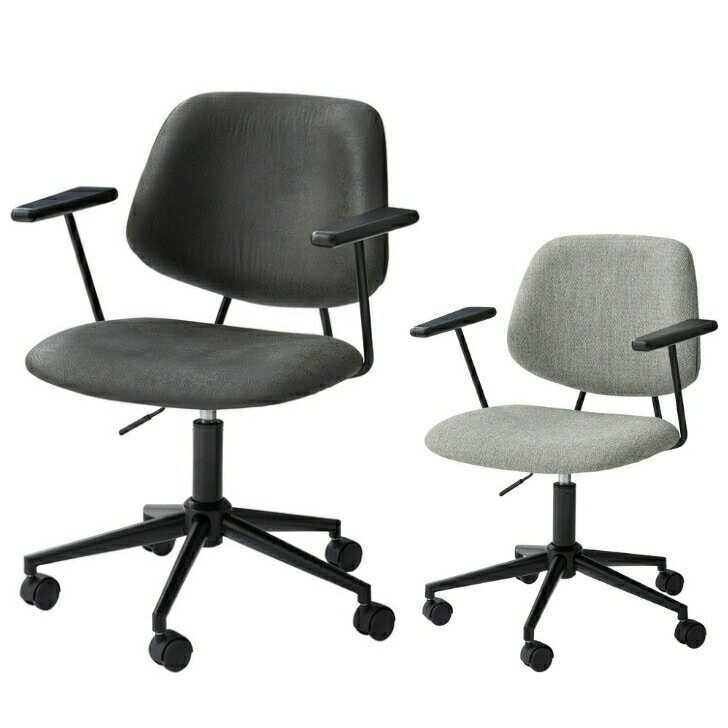 スクチェア=フィスチェア 椅子 回転チェア チェア 座面回転 キャスター付き 移動可能 クロスレザー ファブリック スタイリッシュ グレー ブラック