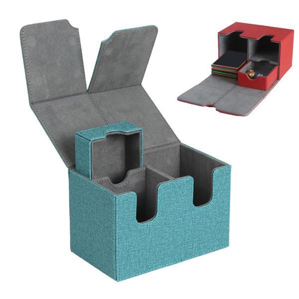 MTGTCGブルー用160カードデッキ収納ボックストレーディングカードコンテナ