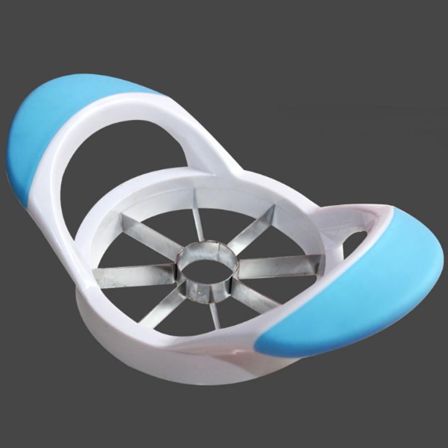 全3色 キッチンツール アップル フルーツ 簡単 スライサー ステンレス カッター 安全 健康的 - 青