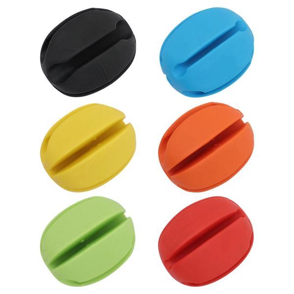 6x 釣竿ホルダーストラップポールクリップボート釣り釣竿固定ボール混合色