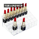 透明40口紅棚射出成形薄プラスチックリップ展示棚階段型マニキュア棚