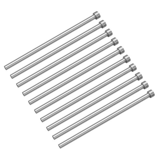 T 10個のストレートエジェクターピン 直径6.5mm(0.26") SKD61ラウンドチップパンチ 長さ150mm(6") 機械メンテナンス用 T 10個のストレートエジェクターピン 直径6.5mm(0.26") SKD61ラウンドチップパンチ 長さ150mm(6") 機械メンテナンス用
