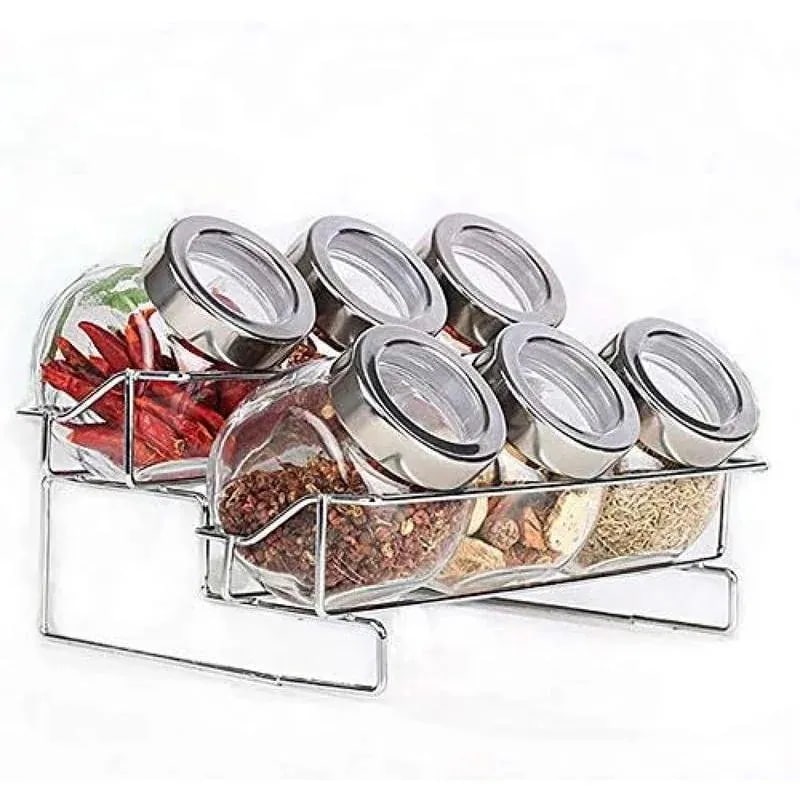 調味料ポット キッチン用品 ガラス 調味料ボトル 組み合わせ 家庭用 密封された 瓶調味料ボックス 調味..