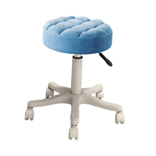 ローリングスイベル高さ調節可能なスパスツールオフィス家事化粧台スツールブルー [2]