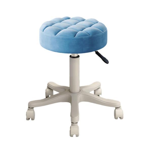 ローリングスイベル高さ調節可能なスパスツールオフィス家事化粧台スツールブルー [3]