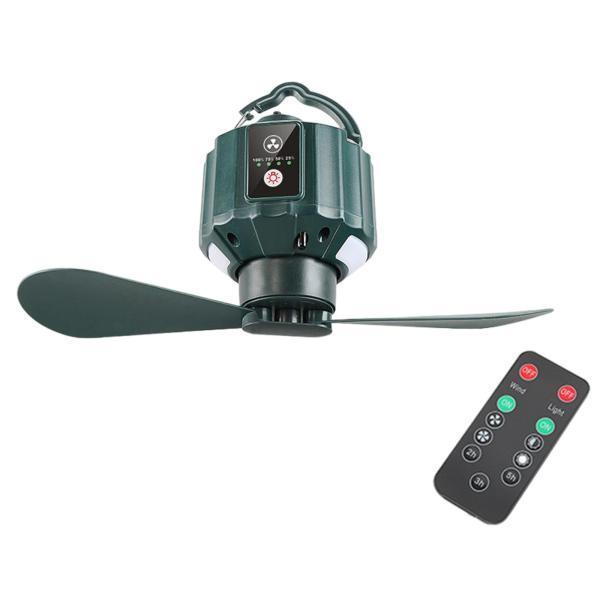 Terapowerのリモコン付きハンギングフック付きLEDランタン折りたたみ式ポータブルキャンプファン｜アングル2