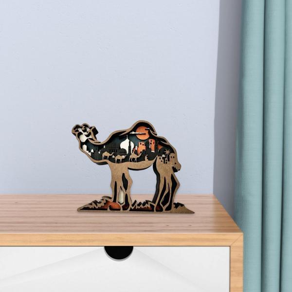 ラクダの像の装飾 ラクダの置物 収集価値のあるレトロなラクダの彫刻 ラクダのオーナメント コーヒーテーブル 玄関 オフィスオーナメント