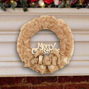 クリスマス リース ドア リース ガーランド クリスマス フロント ヤード 感謝祭 ブラウン 37cm