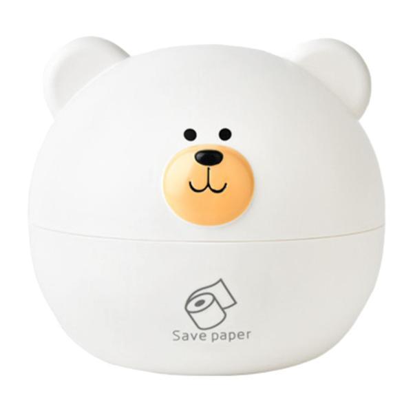 ホテルの寝室の会議室の白のためのクマのティッシュボックスの円形ティッシュホルダー [2]