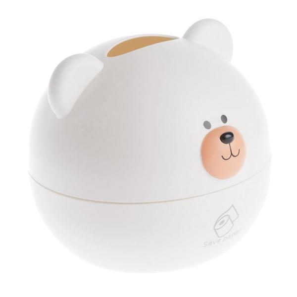 ホテルの寝室の会議室の白のためのクマのティッシュボックスの円形ティッシュホルダー [3]