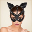 女性猫マスク仮面舞踏会コスプレファンシードレスボールヘッドバンドスパイク付き
