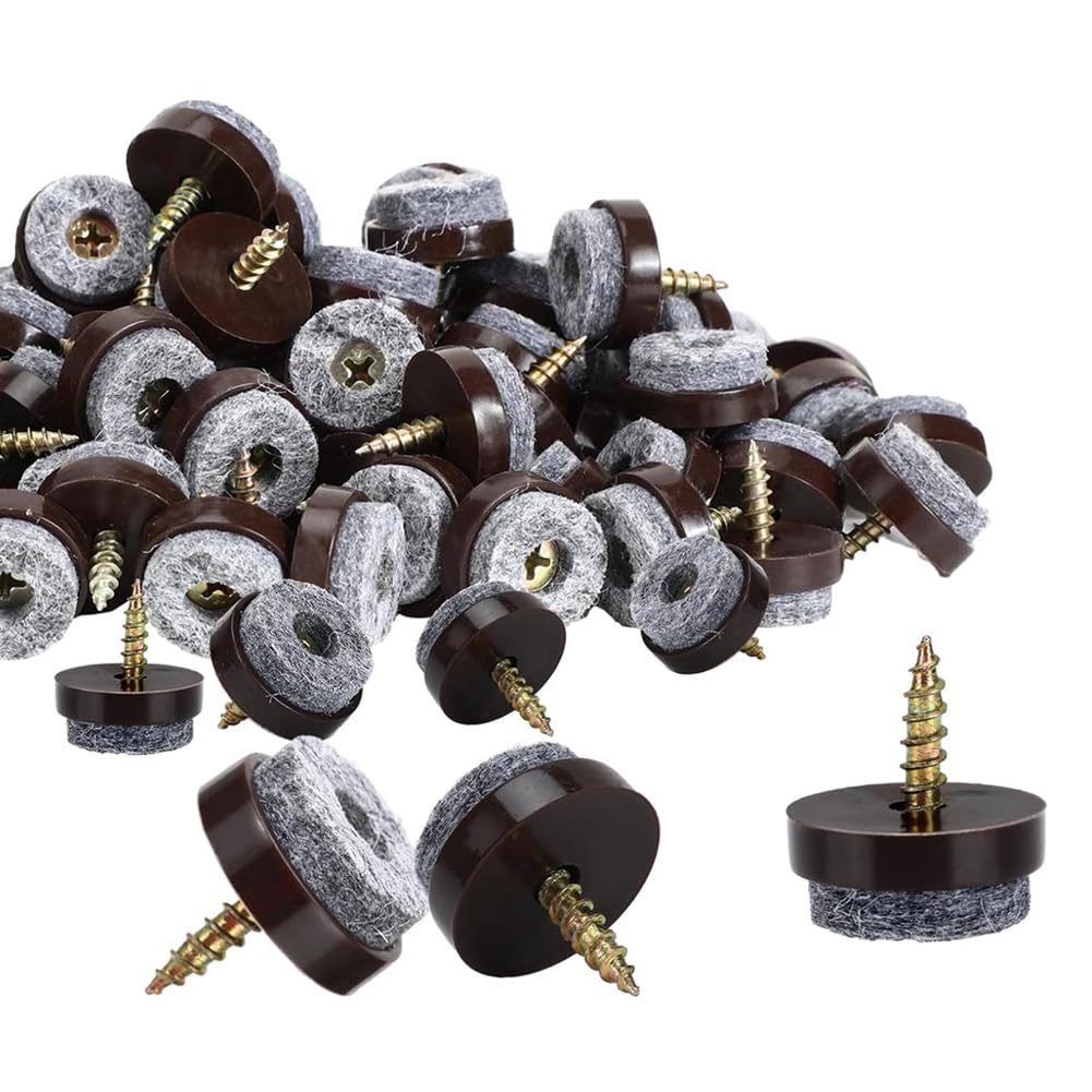 家具パッド 100 個 家具スライダー用フェルトパッド 椅子脚床プロテクター 丸ネジ椅子グライド