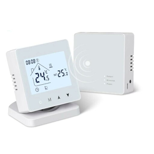 ガスボイラー室暖房用スマートワイヤレスサーモスタット RF ホーム温度コントローラー プログラマブルサーモスタット (A) 耐久性 ガスボイラー室暖房用スマートワイヤレスサーモスタット RF ホーム温度コントローラー プログラマブルサーモスタット (A) 耐久性