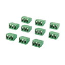 ノーブランド品 3ピン プラグイン 端子 ブロック DG128 ネジ KF128-3P ピッチ 5.08mm 300V / 10A 10個