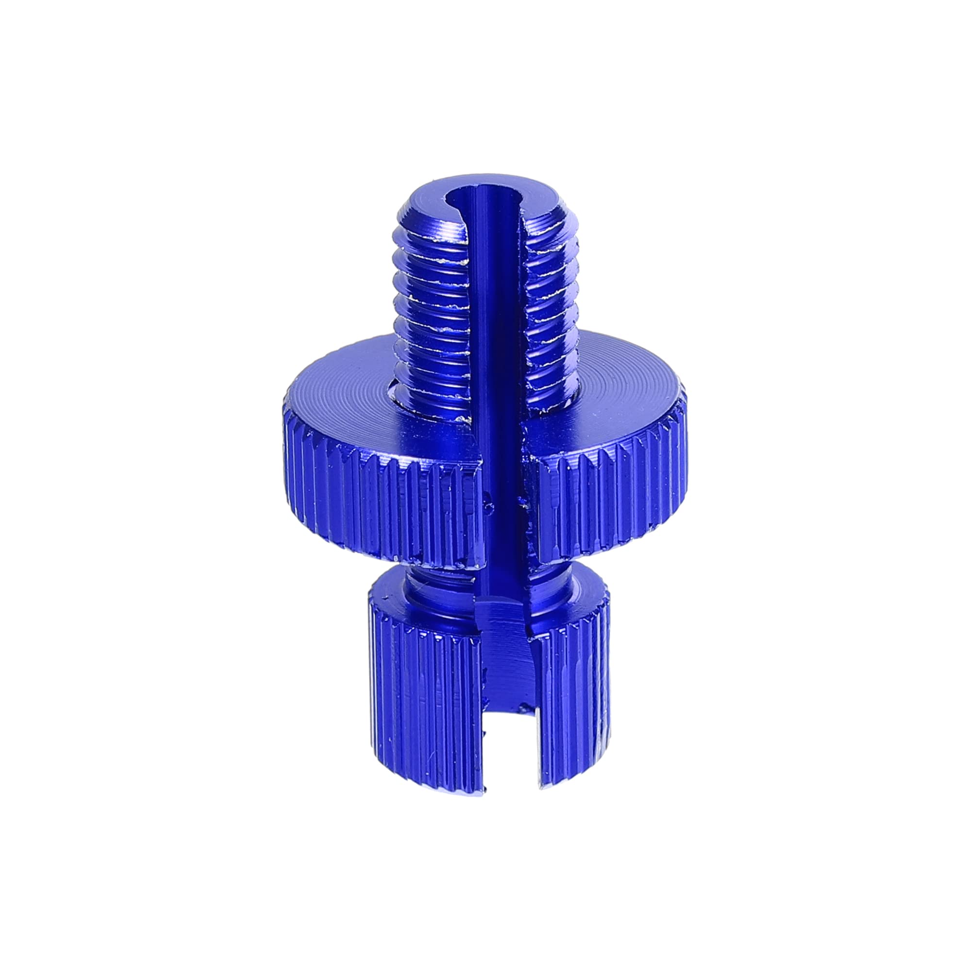 T ブレーキクラッチケーブルライン調整ネジ 調整ボルト スロット付き オートバイ バイク スクーター用 アルミニウム合金 M10 ブルー 1個