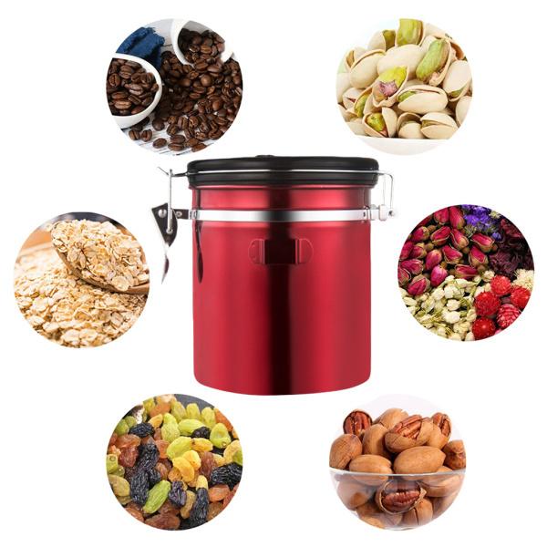 バーカフェホームノーブルレッド用密閉コーヒー豆瓶クリエイティブ1.2Lコーヒー容器