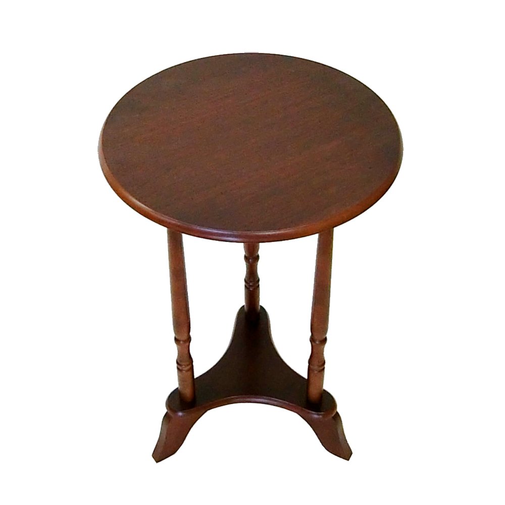 サイドテーブル 丸 アンティーク レトロ クラッシック 高さ 58 幅 38 奥行 38 cm 木製 スリム 軽量 ナ..
