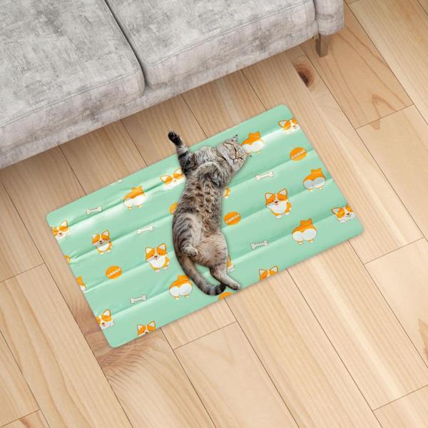 犬冷却マット夏犬冷却パッド睡眠パッド屋外カーシートベッド S コーギー 40cmx50cm