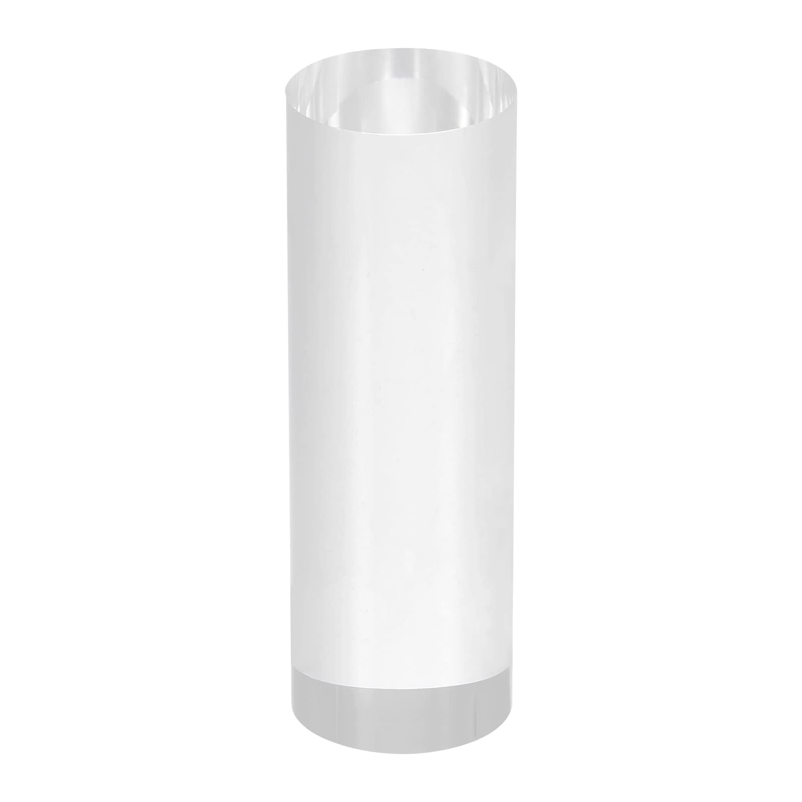 T 円柱ラウンドディスプレイライザー クリア アクリルソリッド 収集品 の表示用 120mm高さx40mm直径