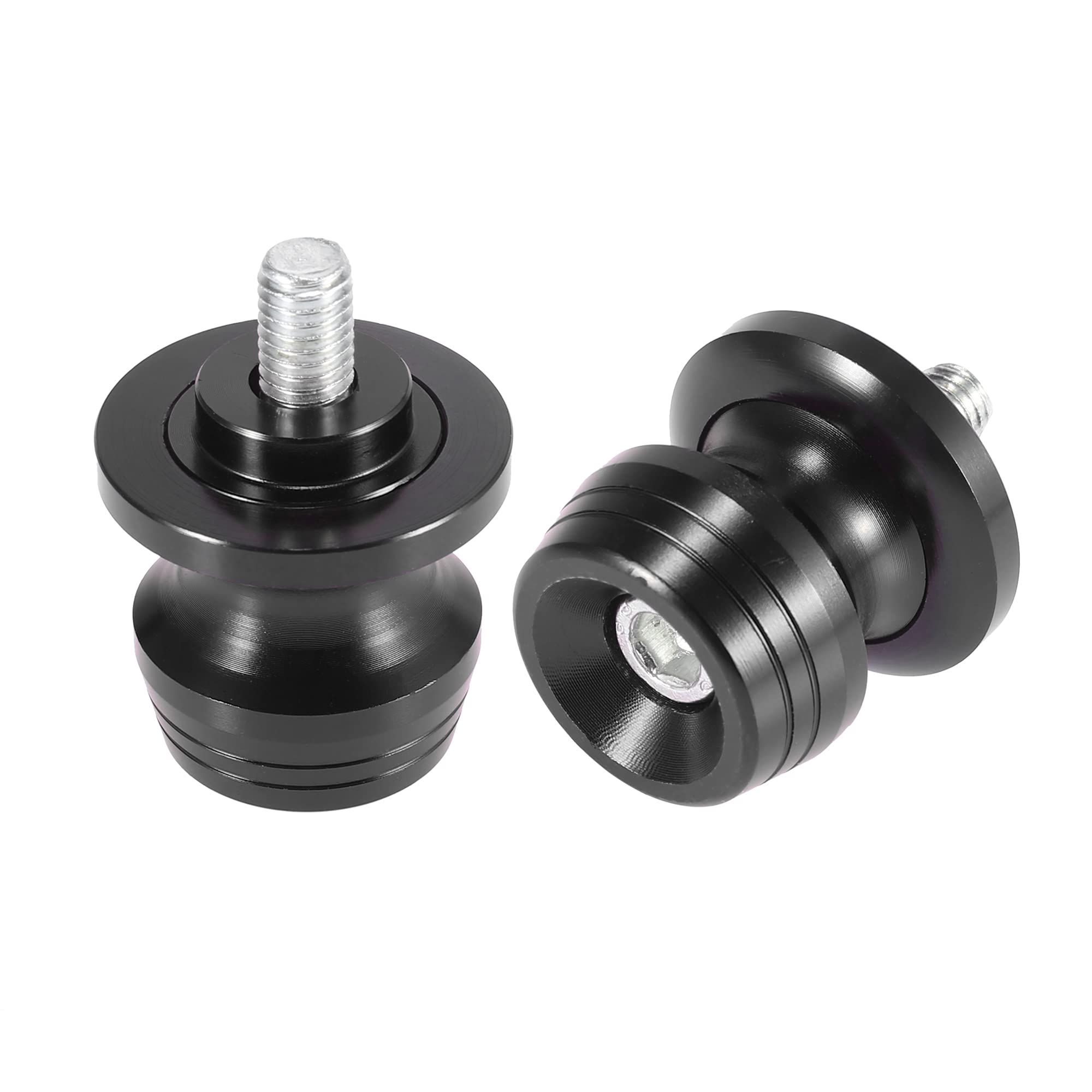 Motoforti オートバイのスイングアームスプールスライダースタンド アルミニウム合金 ブラック 8 mm 6 ..