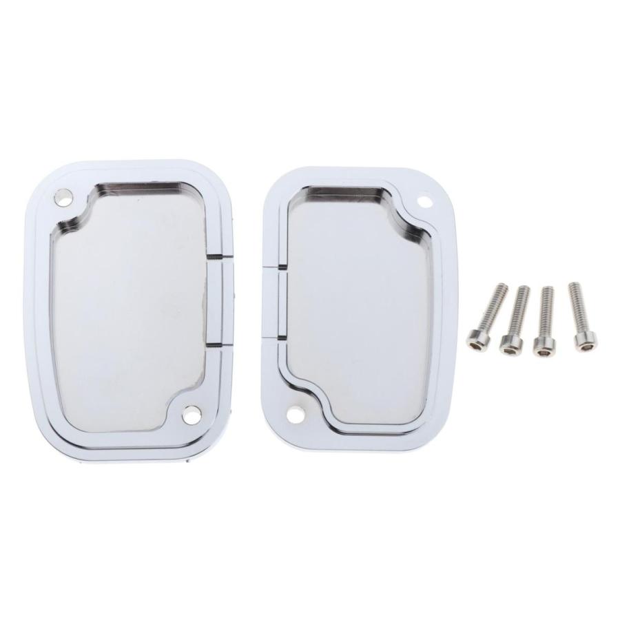 ハーレーグライディングシルバー用2本フロントブレーキマスターシリンダーカバー