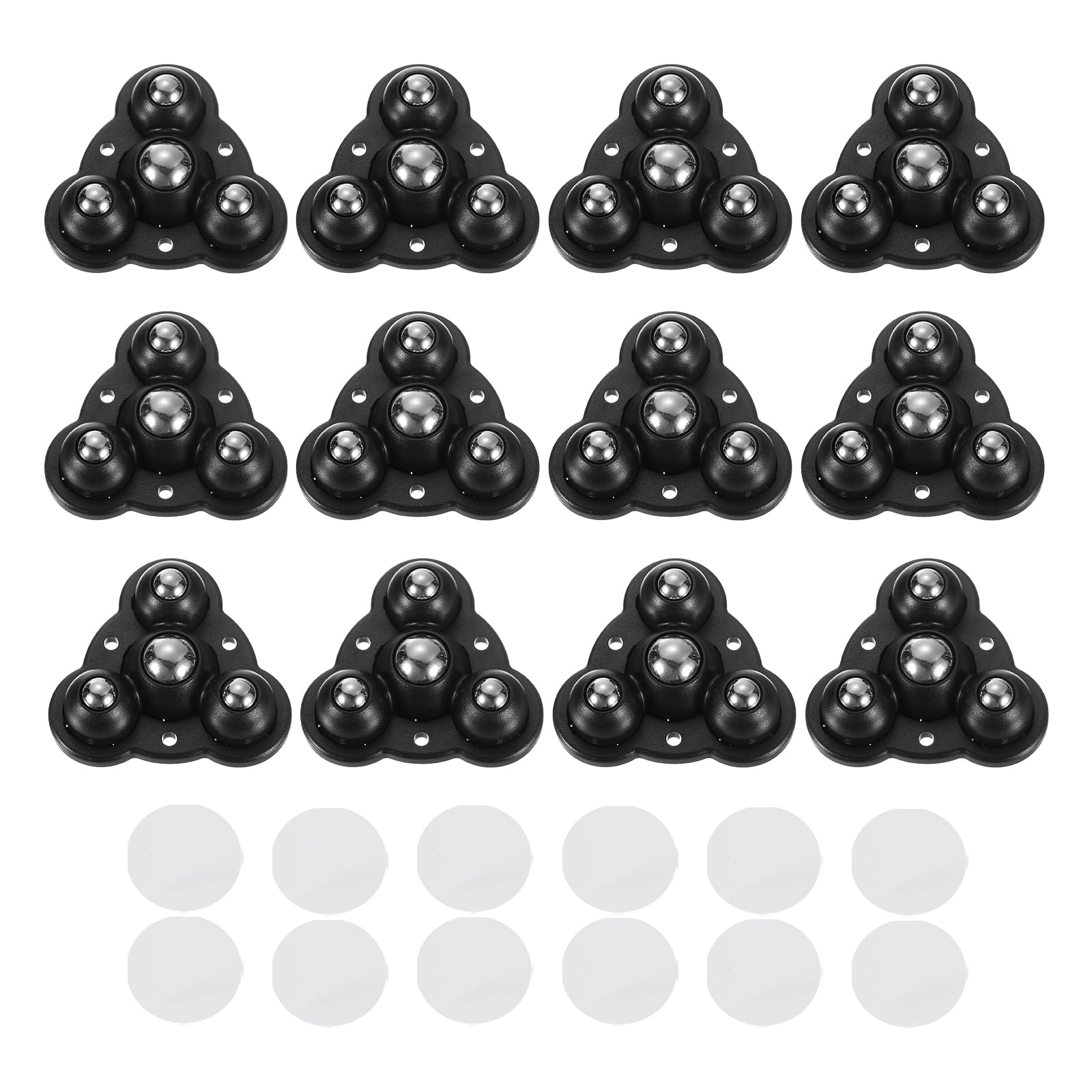 T12個のミニ自己粘着性キャスター...